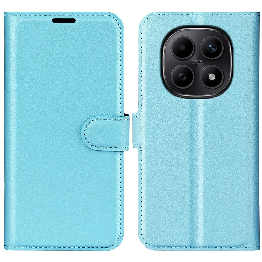 Litchi könyv tok Xiaomi Redmi Note 15 4G-hez - kék