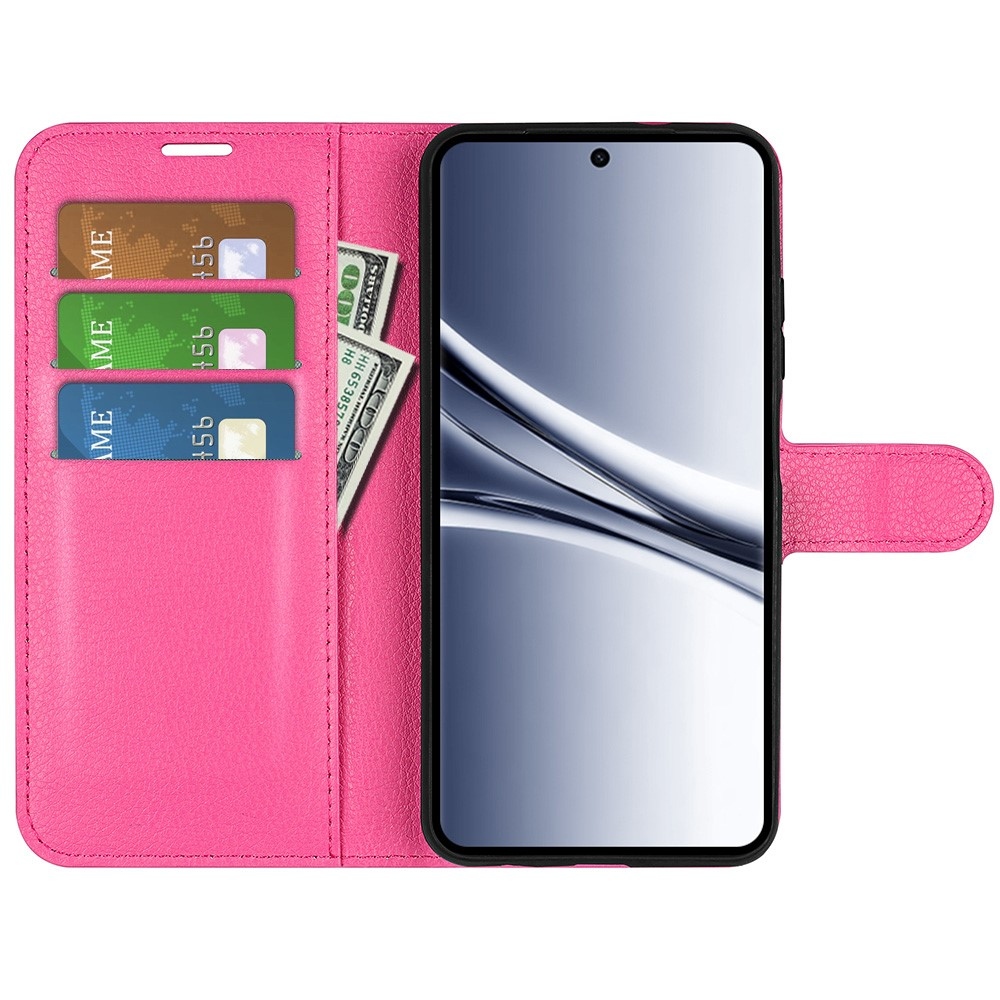 Litchi könyv tok Xiaomi Redmi Note 15 4G - rózsa