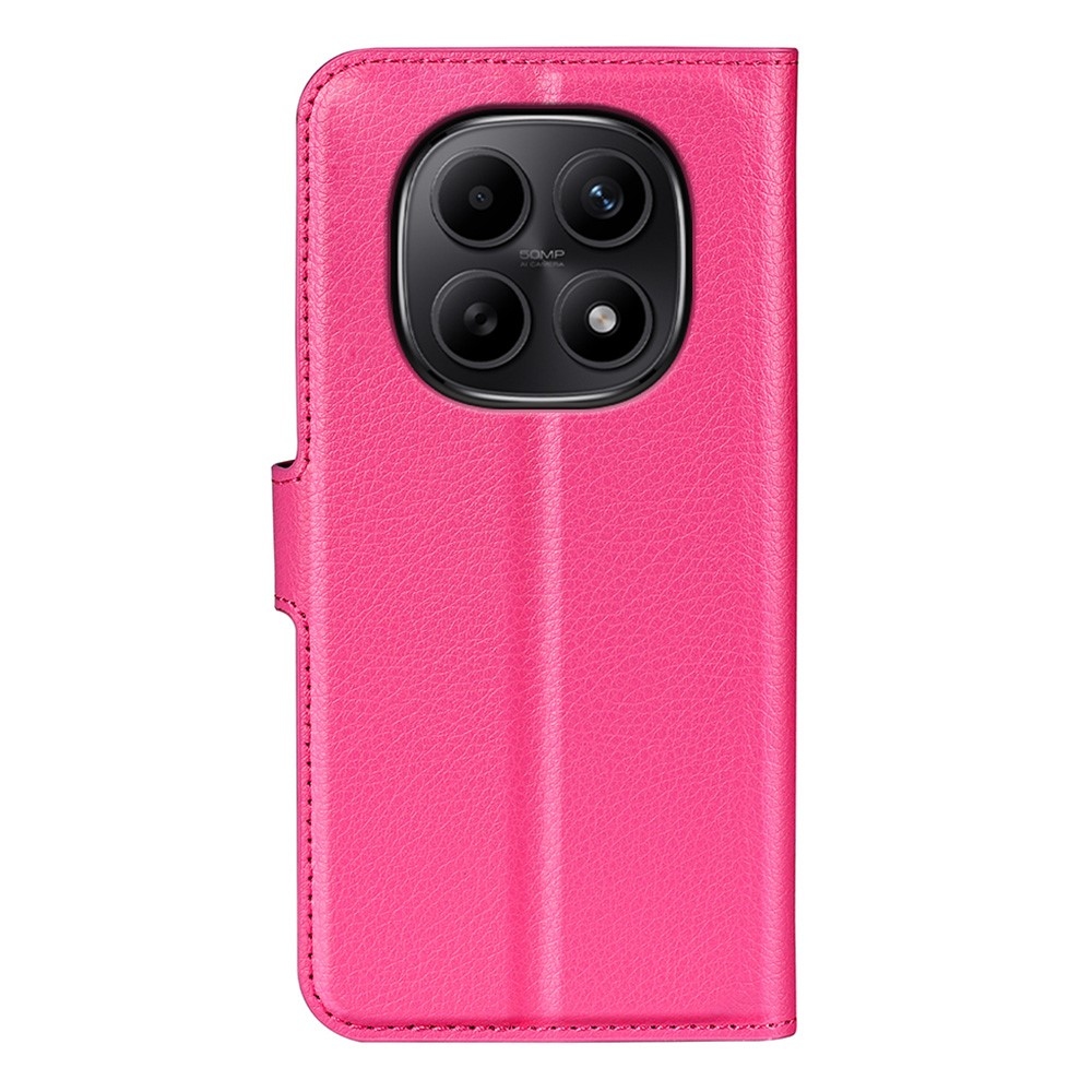 Litchi könyv tok Xiaomi Redmi Note 15 4G - rózsa