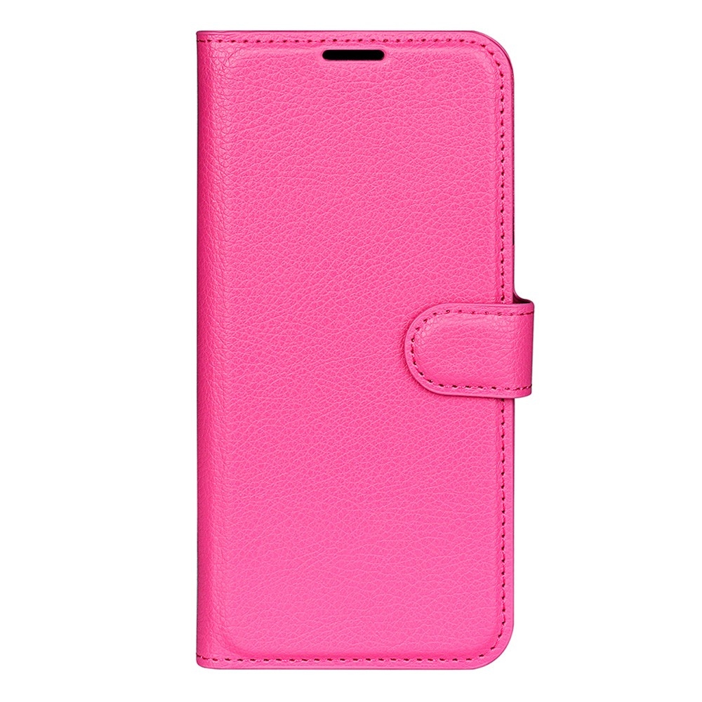 Litchi könyv tok Xiaomi Redmi Note 15 4G - rózsa