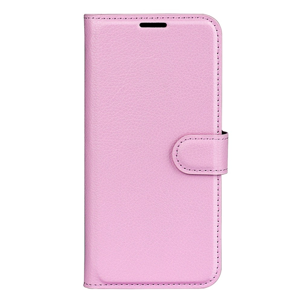 Litchi könyv tok Xiaomi Redmi Note 15 4G-hez - rózsaszínű