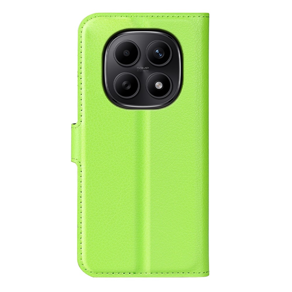 Litchi könyv tok Xiaomi Redmi Note 15 4G-hez - zöld