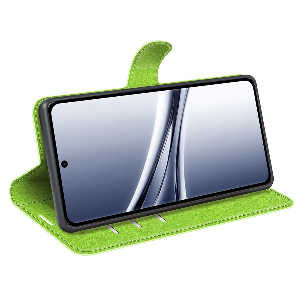 Litchi könyv tok Xiaomi Redmi Note 15 4G-hez - zöld