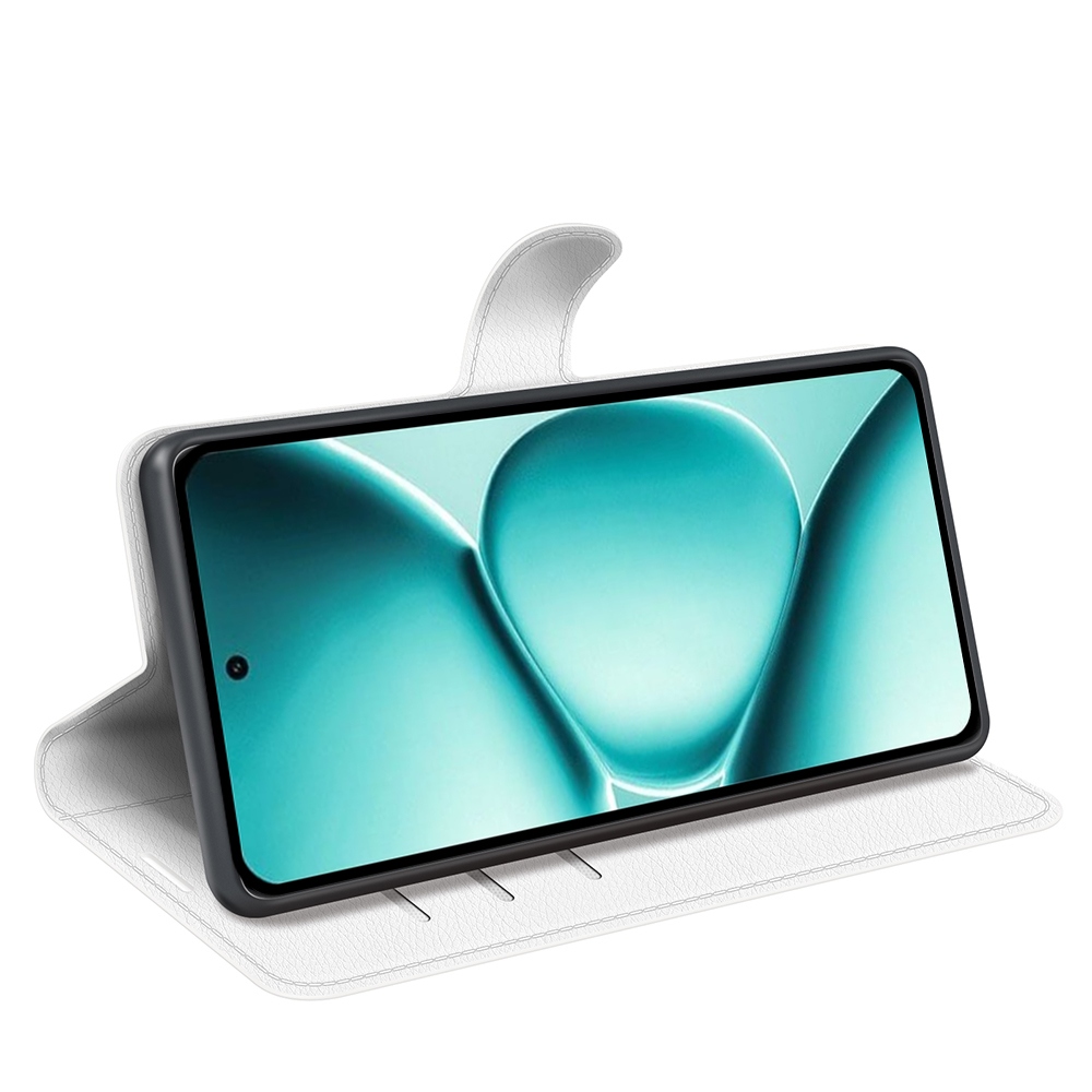 Litchi könyv tok Xiaomi Redmi Note 15 Pro 5G-hez - fehér