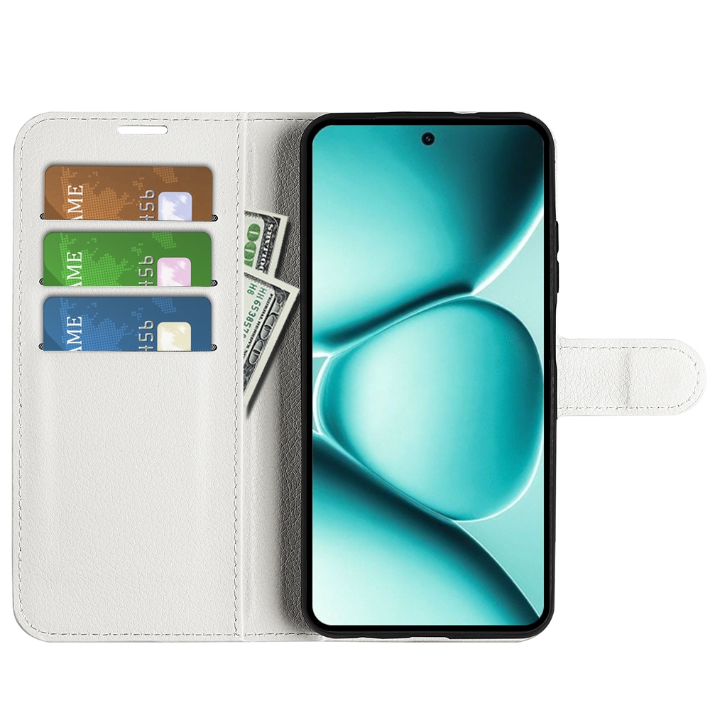 Litchi könyv tok Xiaomi Redmi Note 15 Pro+ 5G/Xiaomi Poco M8 Pro 5G - fehér