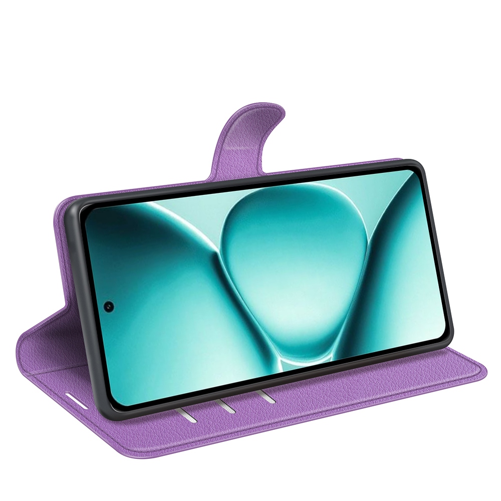 Litchi könyv tok Xiaomi Redmi Note 15 Pro+ 5G/Xiaomi Poco M8 Pro 5G - lila