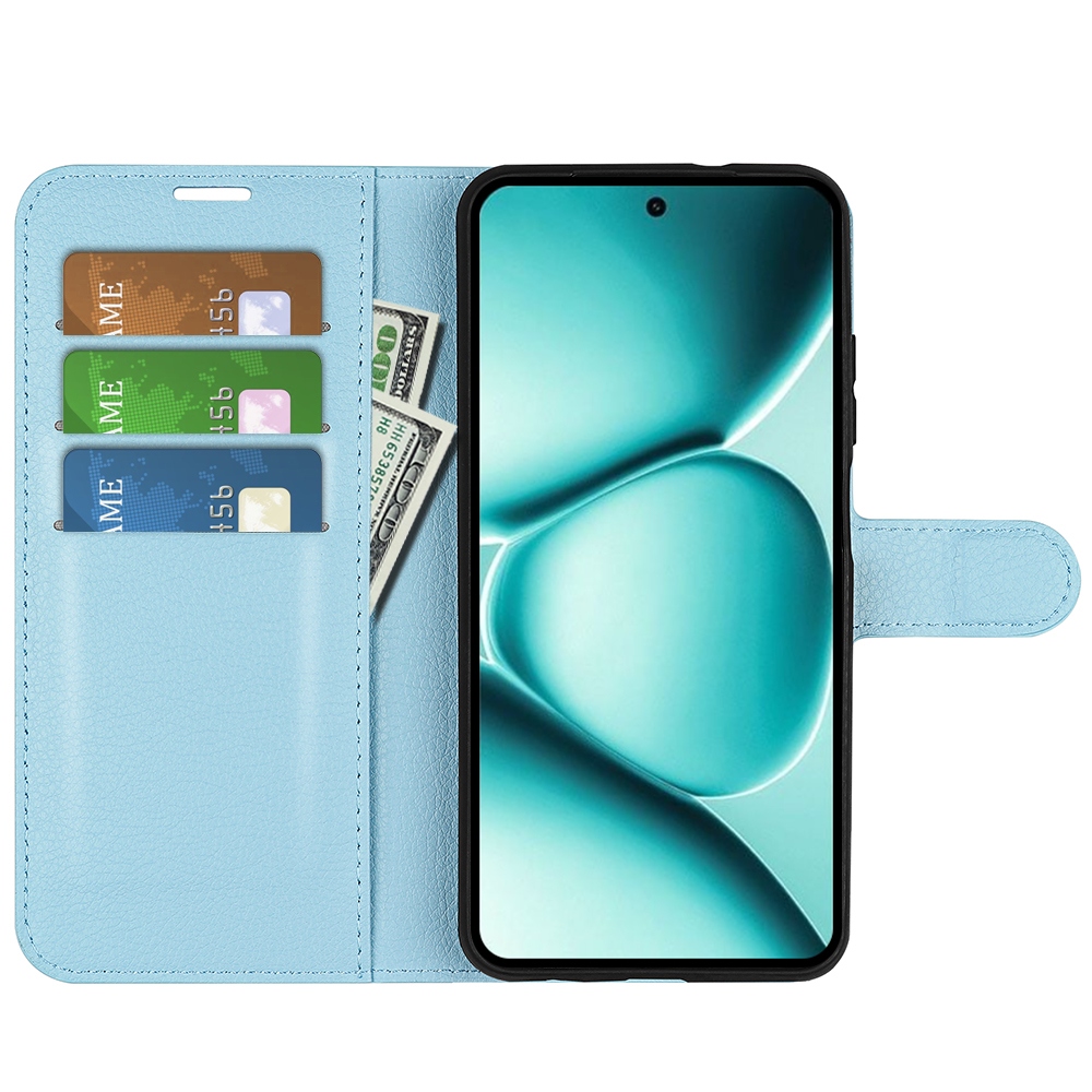 Litchi könyv tok Xiaomi Redmi Note 15 Pro+ 5G/Xiaomi Poco M8 Pro 5G - kék