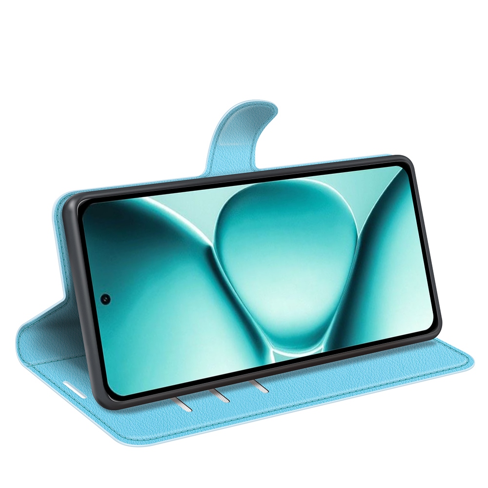 Litchi könyv tok Xiaomi Redmi Note 15 Pro 5G-hez - kék