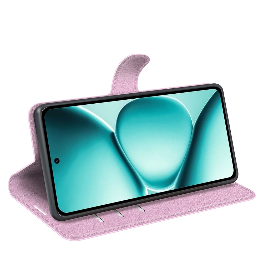 Litchi könyv tok Xiaomi Redmi Note 15 Pro+ 5G/Xiaomi Poco M8 Pro 5G - rózsaszínű