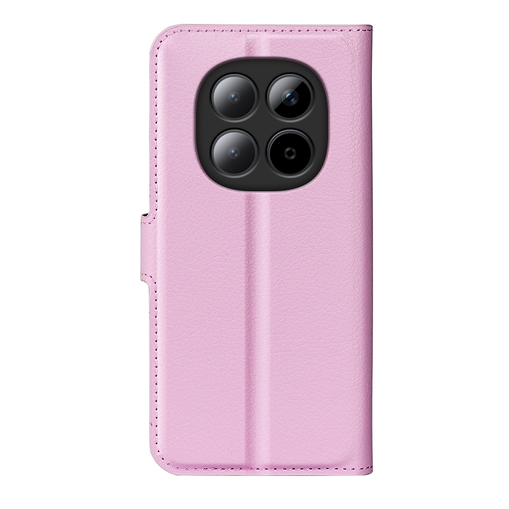 Litchi könyv tok Xiaomi Redmi Note 15 Pro+ 5G/Xiaomi Poco M8 Pro 5G - rózsaszínű