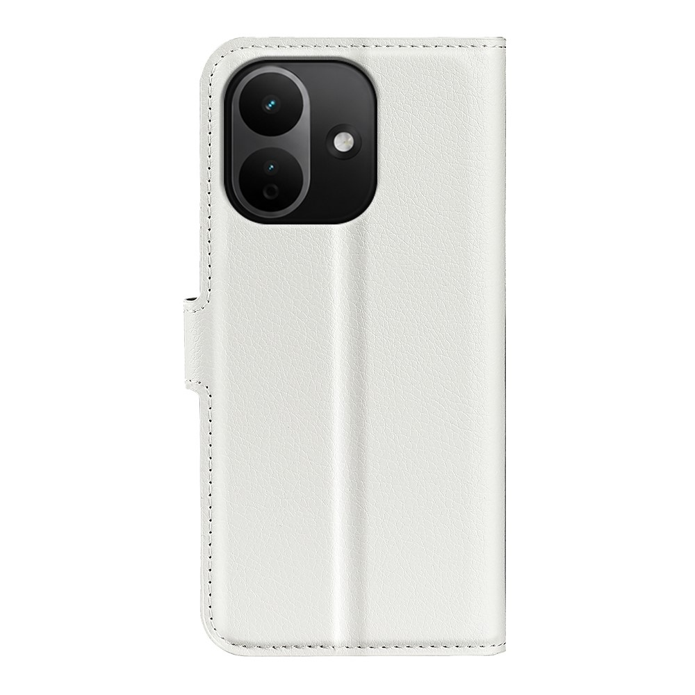 Litchi könyvformájú tok a Xiaomi Redmi Note 17 Pro 5G-hez – fehér