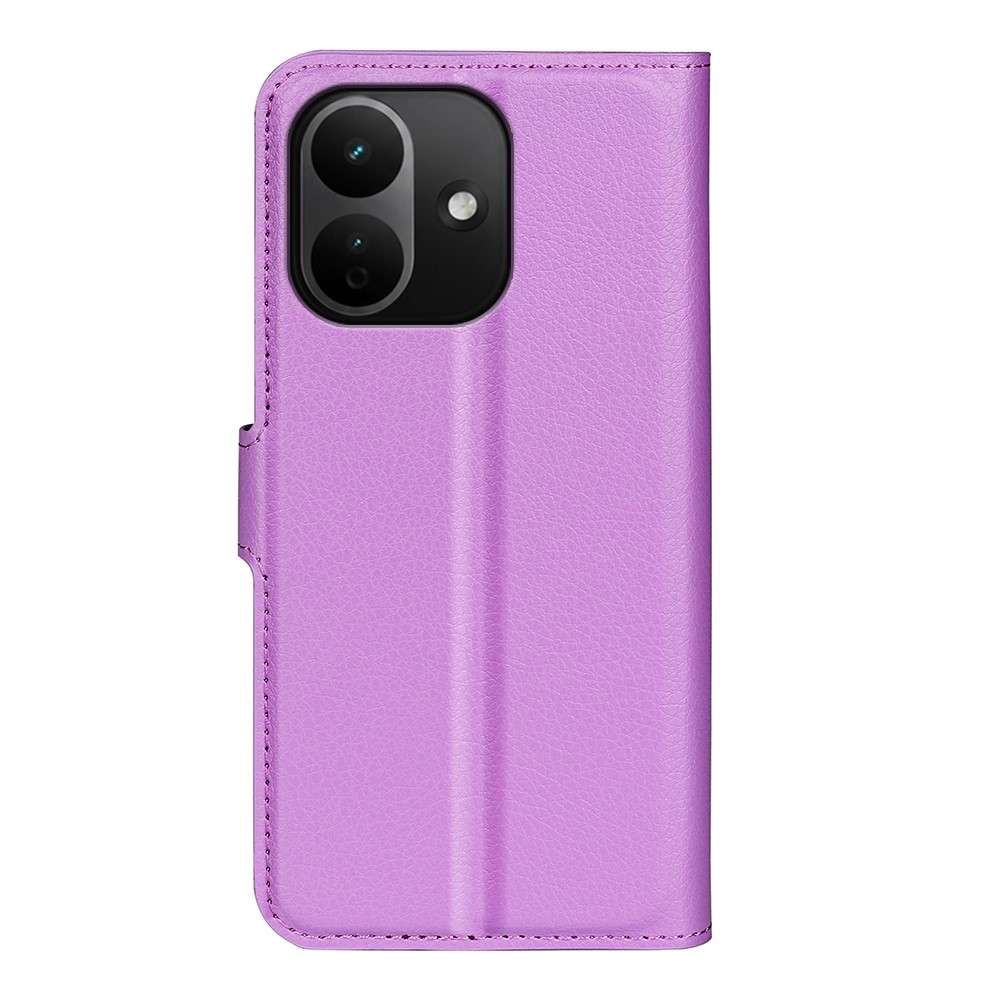 Litchi könyvformájú tok a Xiaomi Redmi Note 17 Pro 5G-hez – lila
