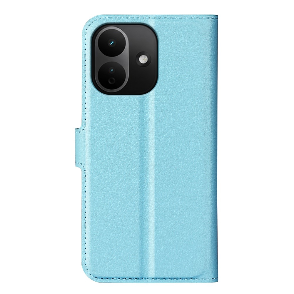Litchi könyvformájú tok a Xiaomi Redmi Note 17 Pro 5G-hez – kék