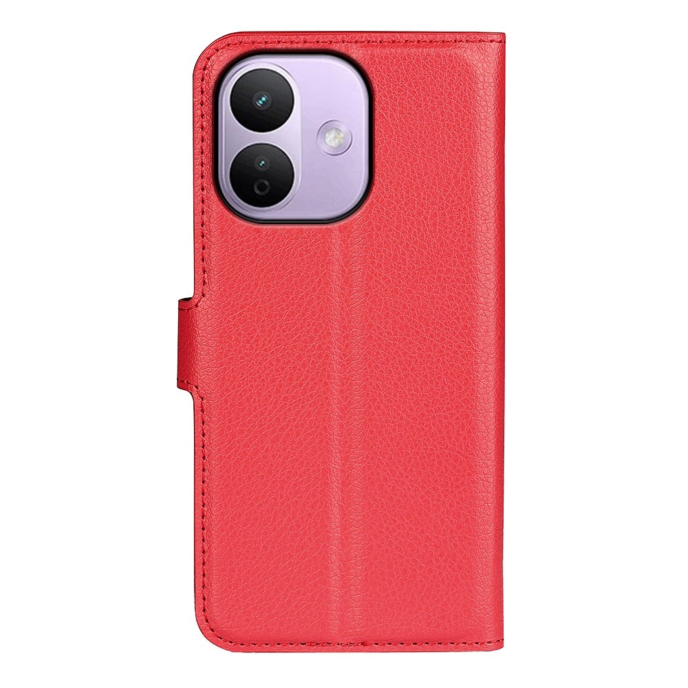 Litchi könyvformájú tok a Xiaomi Redmi Note 17 Pro Max 5G-hez – piros