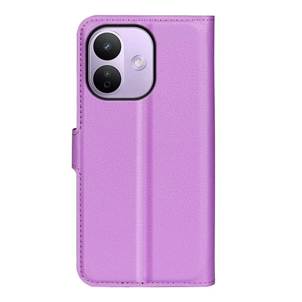 Litchi könyvformájú tok a Xiaomi Redmi Note 17 Pro Max 5G-hez – lila