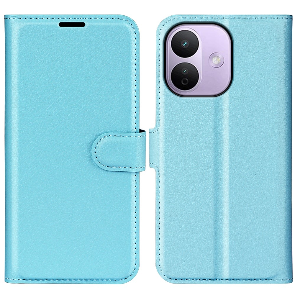 Litchi könyvformájú tok a Xiaomi Redmi Note 17 Pro Max 5G-hez – kék
