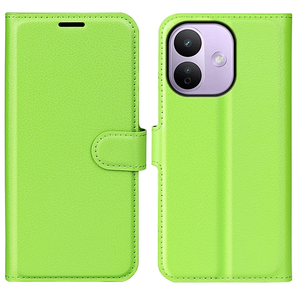 Litchi könyvformájú tok a Xiaomi Redmi Note 17 Pro Max 5G-hez – zöld