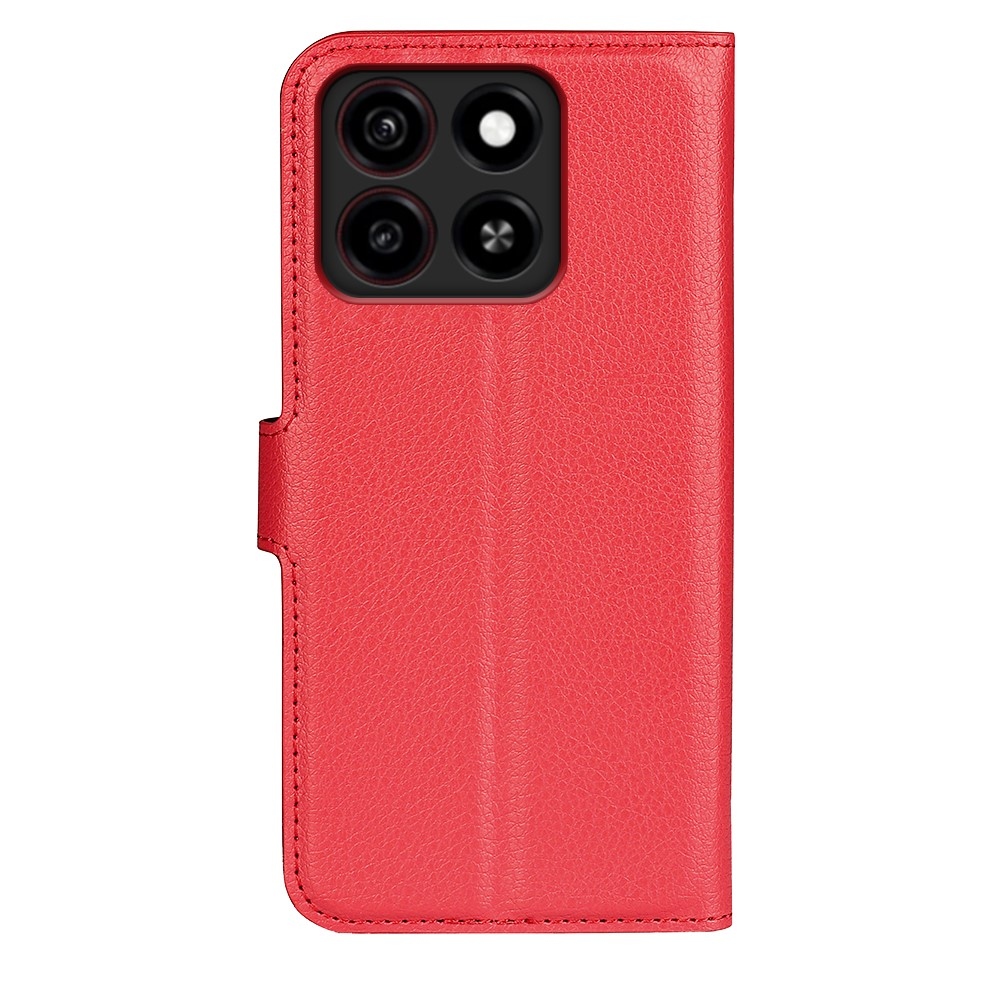 Litchi könyv tok a ZTE Blade A35 készülékhez - piros