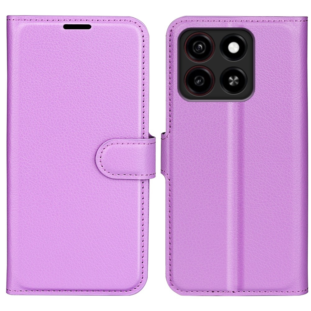 Litchi könyv tok a ZTE Blade A35 készülékhez - lila
