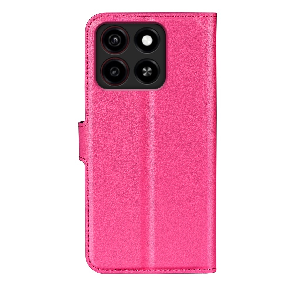 Litchi könyv tok a ZTE Blade A35-hez - rózsaszínű