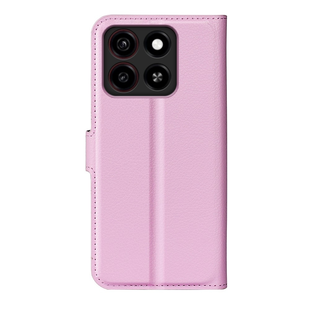 Litchi könyv tok a ZTE Blade A35 készülékhez - rózsaszín
