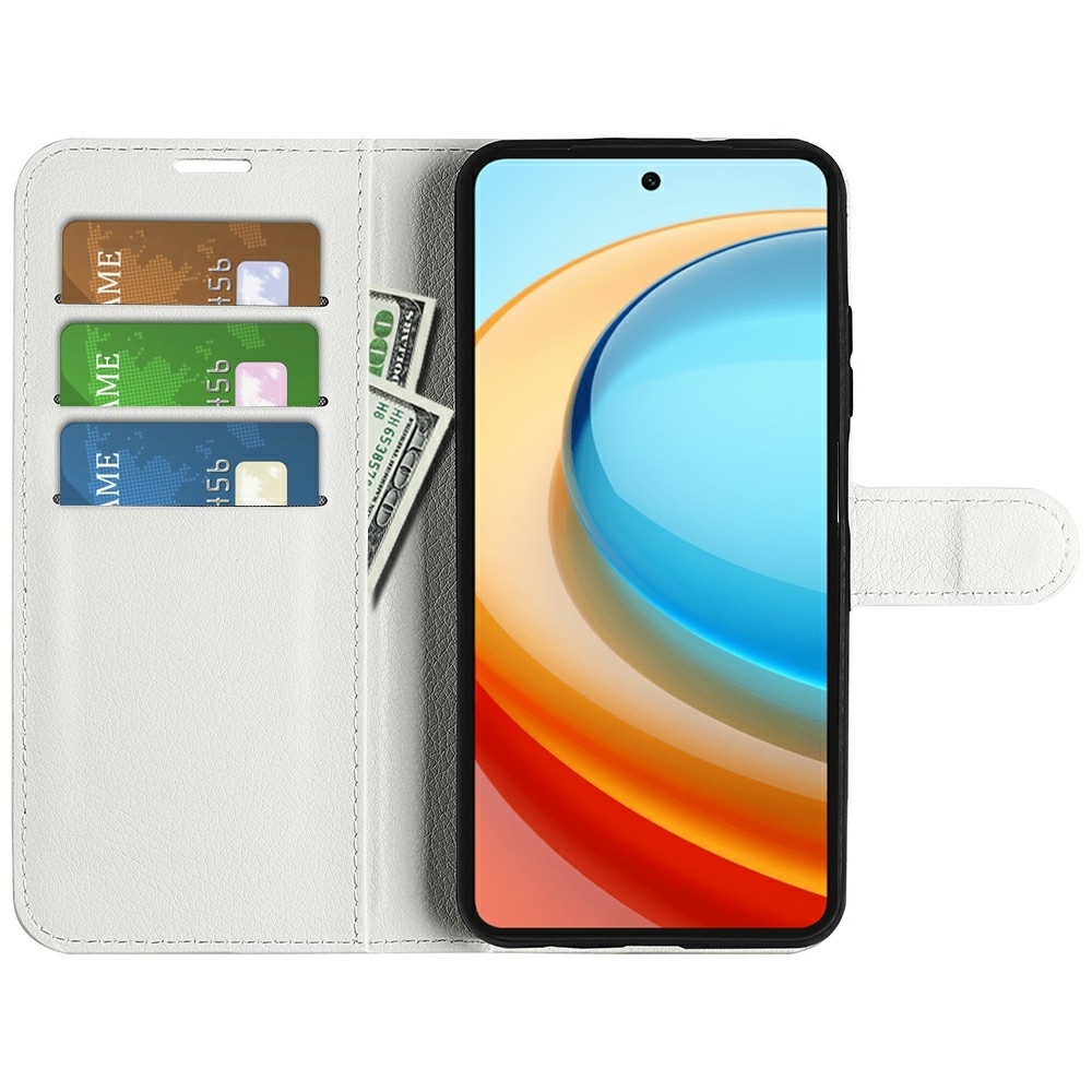 Litchi könyv tok a ZTE Blade A75 5G-hez - fehér