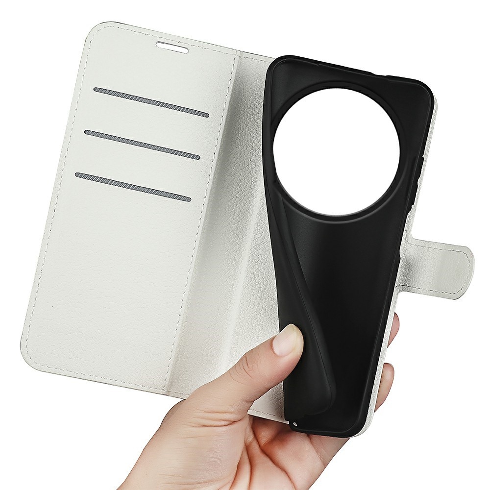 Litchi könyv tok a ZTE Blade A75 5G-hez - fehér