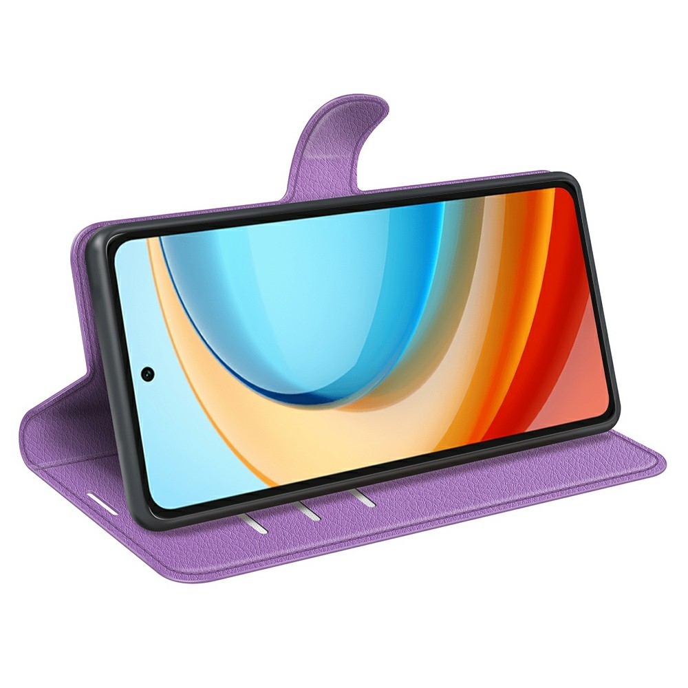 Litchi könyv tok a ZTE Blade A75 5G-hez - lila