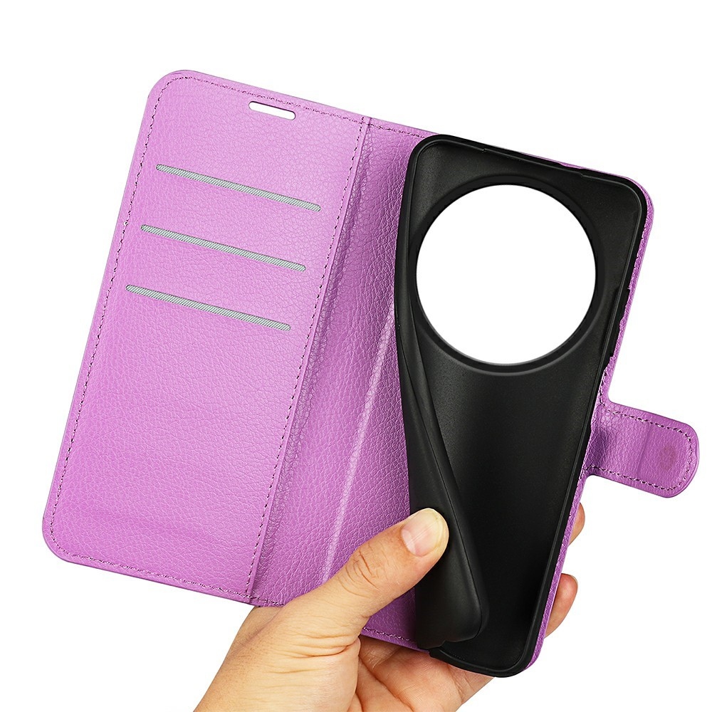 Litchi könyv tok a ZTE Blade A75 5G-hez - lila