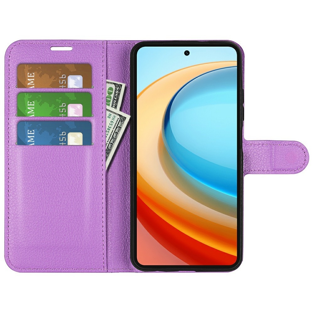 Litchi könyv tok a ZTE Blade A75 5G-hez - lila