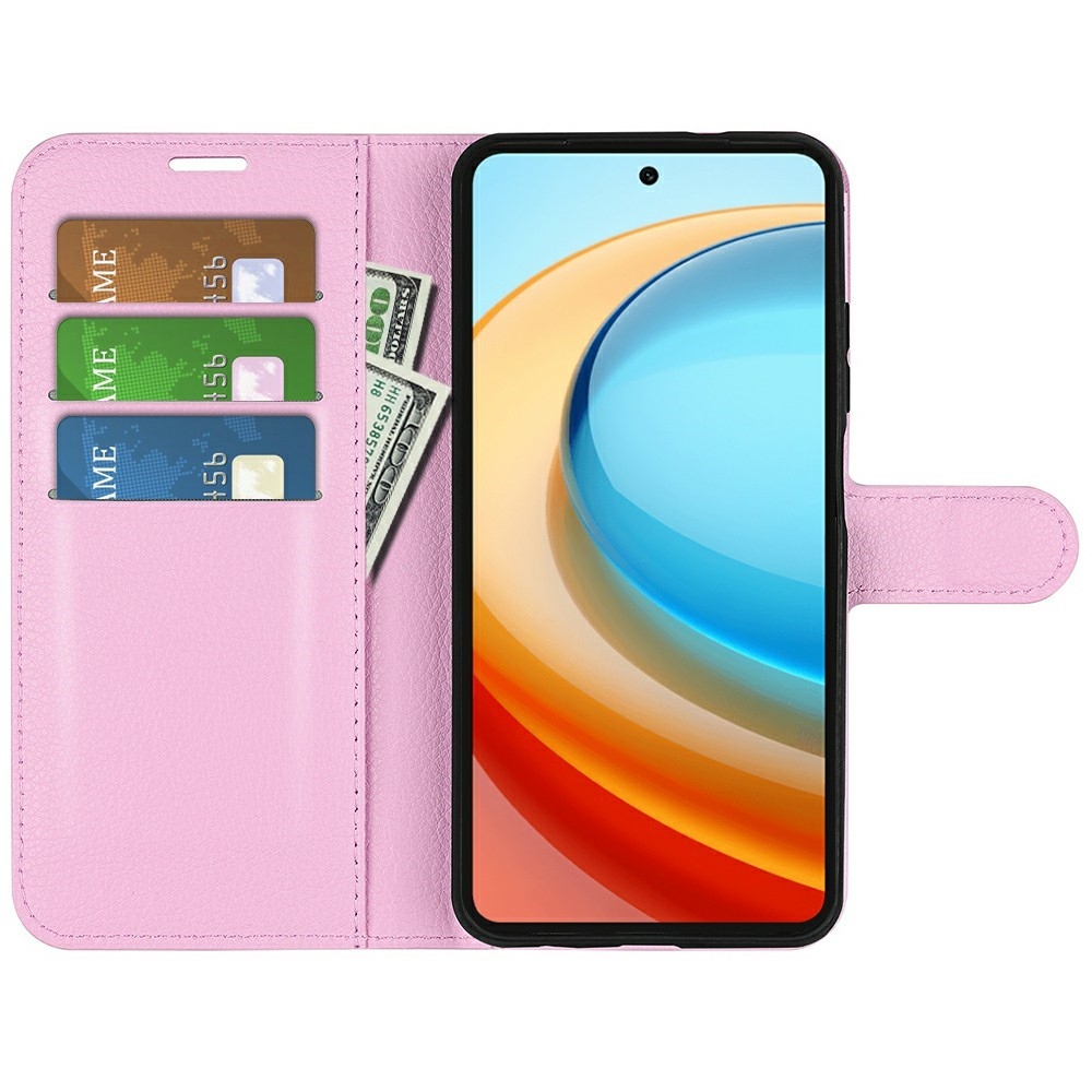 Litchi könyv tok a ZTE Blade A75 5G-hez - rózsaszínű