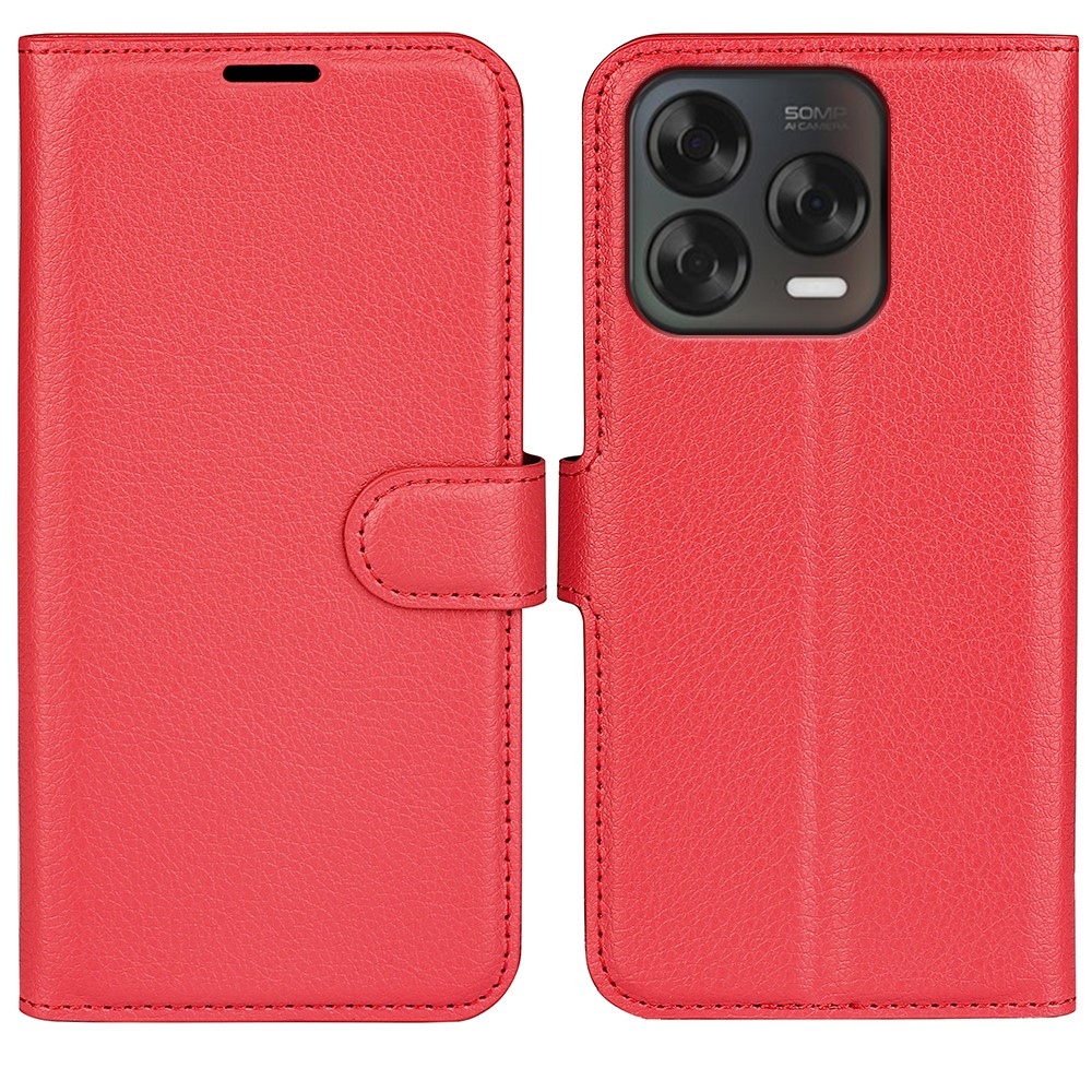 Litchi könyv tok a ZTE Blade V70 Vita készülékhez - piros