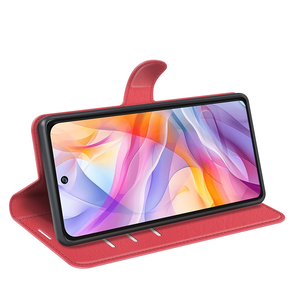 Litchi könyv tok a ZTE Blade V70 Vita készülékhez - piros