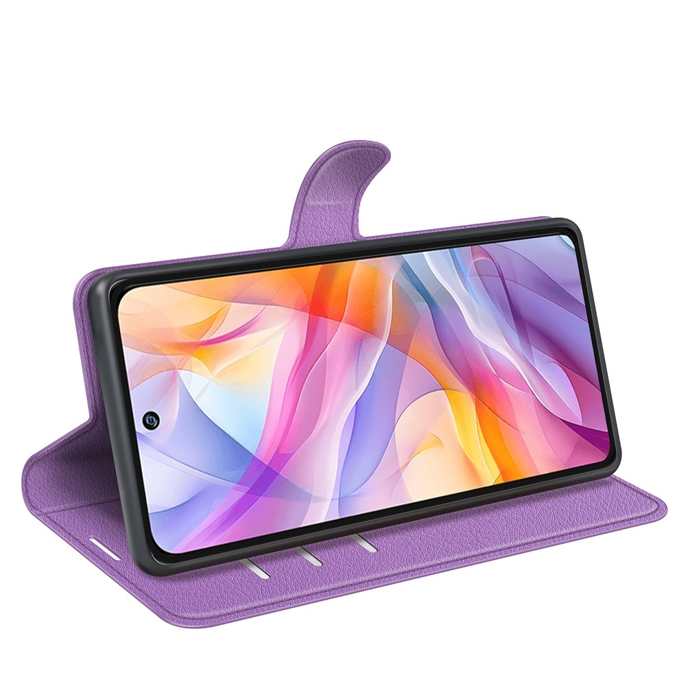 Litchi könyv tok a ZTE Blade V70 Vita készülékhez - lila