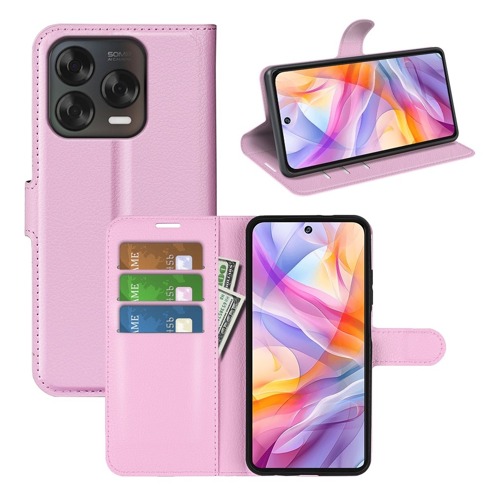 Litchi könyv tok a ZTE Blade V70 Vita készülékhez - rózsaszín