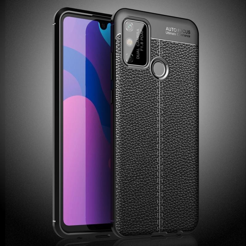 Litchi tartós zselés tok a Honor 9A-hoz - fekete