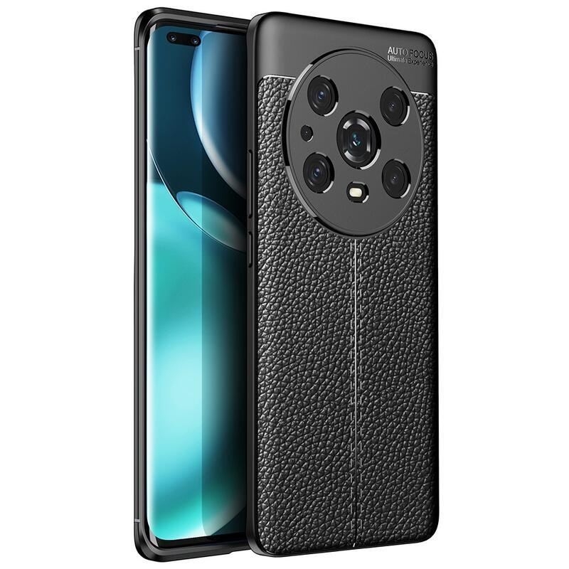 Litchi tartós zselés tok Honor Magic 4 Pro 5G - fekete