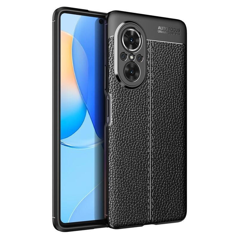 Litchi tartós zselés tok Huawei Nova 9 SE-hez - fekete