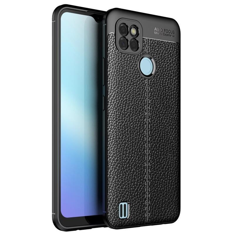 Litchi tartós zselés tok a Realme C21Y/C25Y készülékhez - fekete