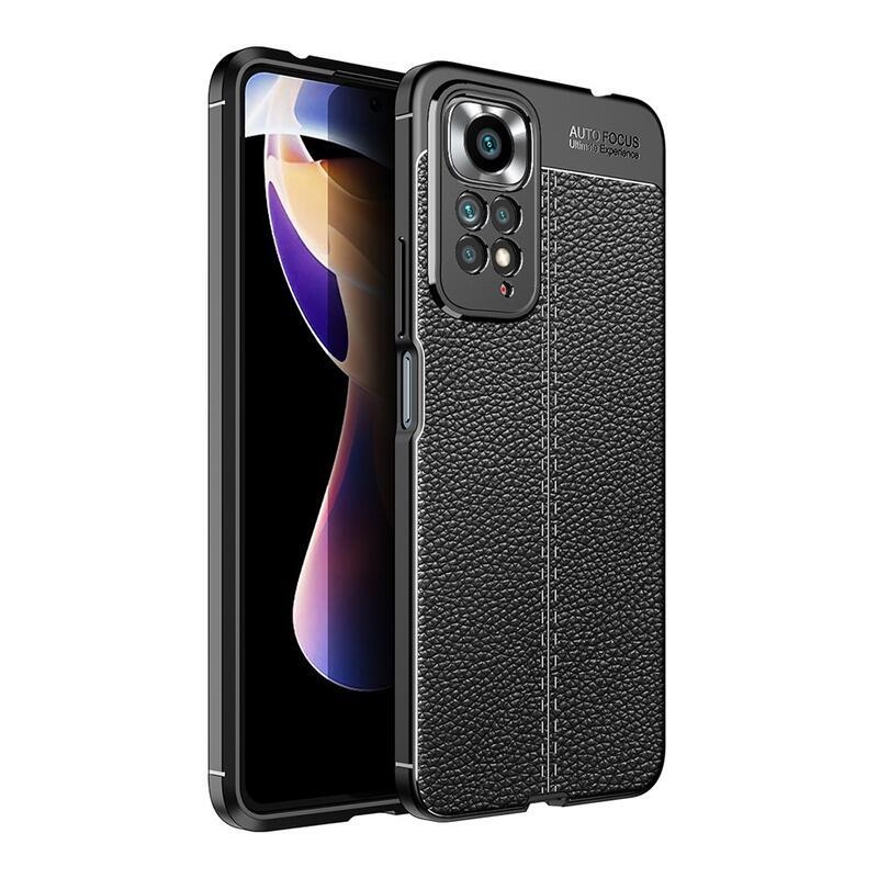Litchi tartós zselés tok Xiaomi Redmi Note 11 Pro 4G/5G - fekete
