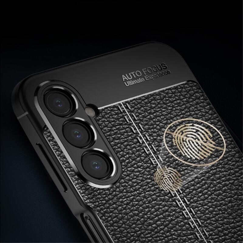 Litchi tartós zselés tok Samsung Galaxy A14 4G/5G - fekete