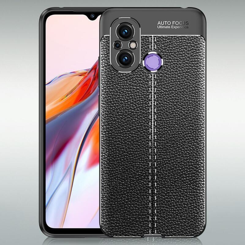 Litchi tartós zselés tok Xiaomi Redmi 12C-hez - fekete