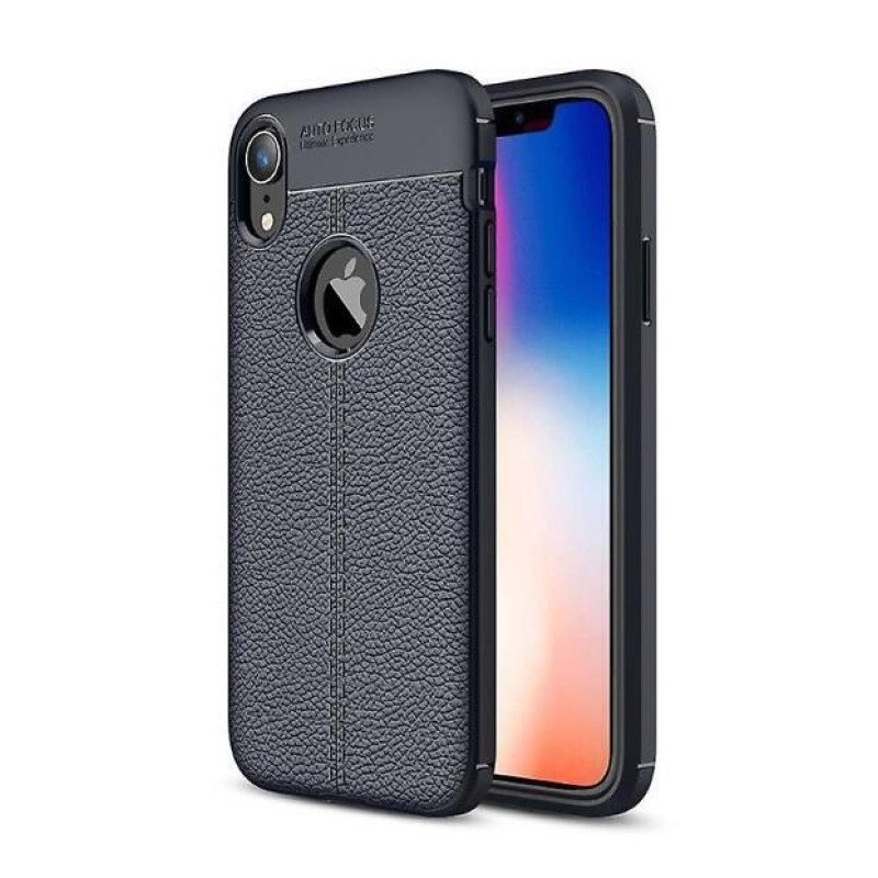 Litchi tartós zselés tok iPhone X/XS készülékhez - kék