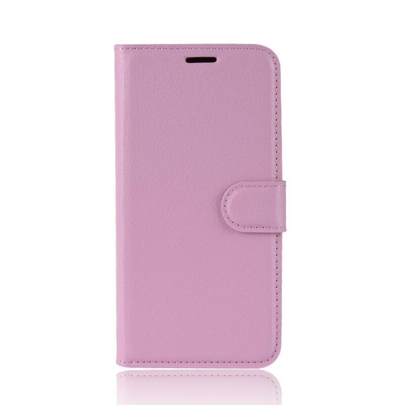 Litchi pénztárca tok a Honor 20/Huawei Nova 5T számára - rózsaszínű