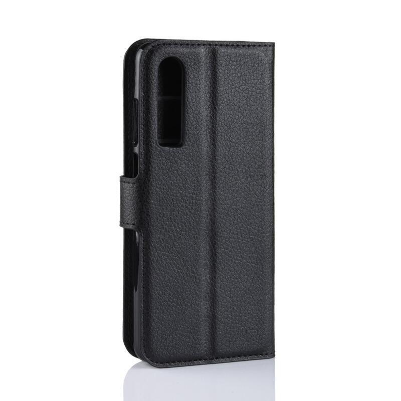 Litchi pénztárca tok Huawei P30-hoz - fekete