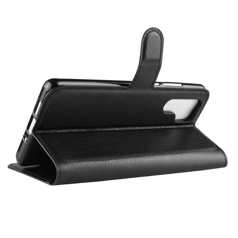 Litchi pénztárca tok Huawei P30 Pro-hoz - fekete