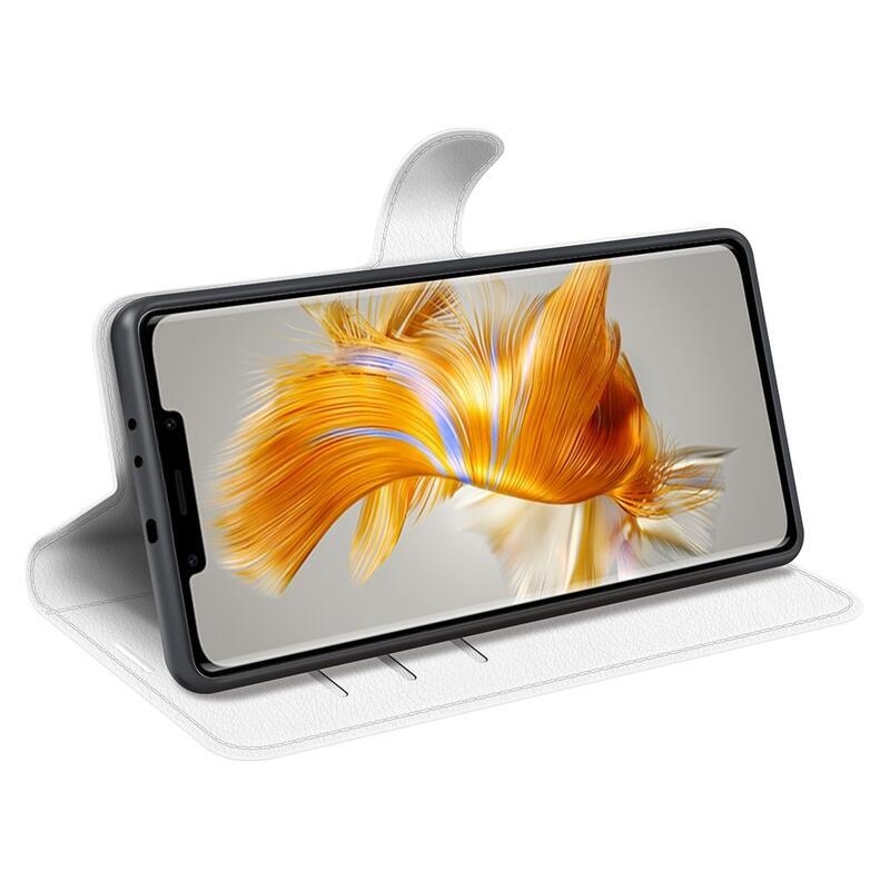 Litchi pénztárca tok Huawei Mate 50 Pro-hoz - fehér