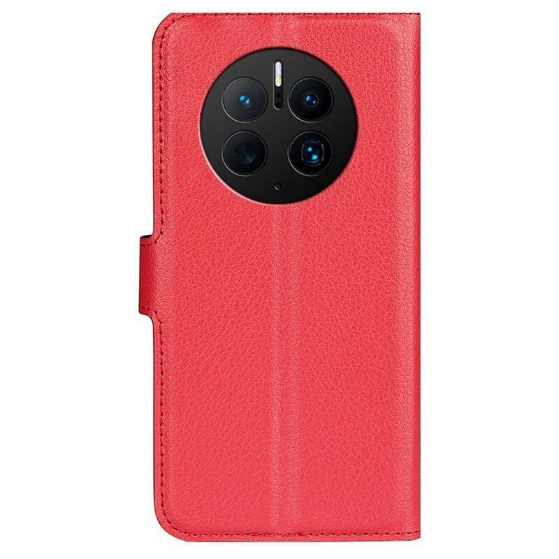 Litchi pénztárca tok Huawei Mate 50 Pro-hoz - piros