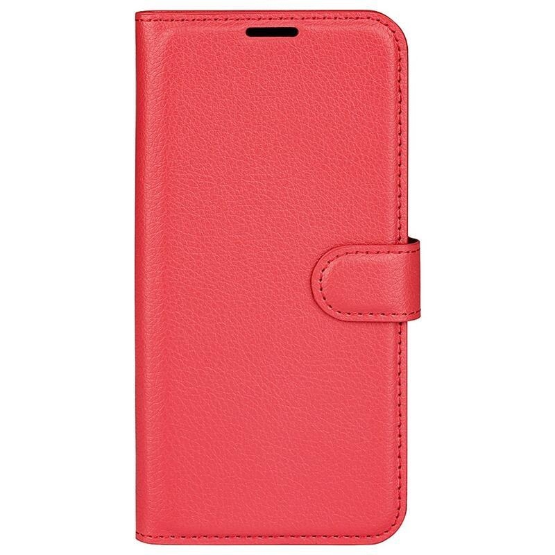 Litchi pénztárca tok Huawei Mate 50 Pro-hoz - piros