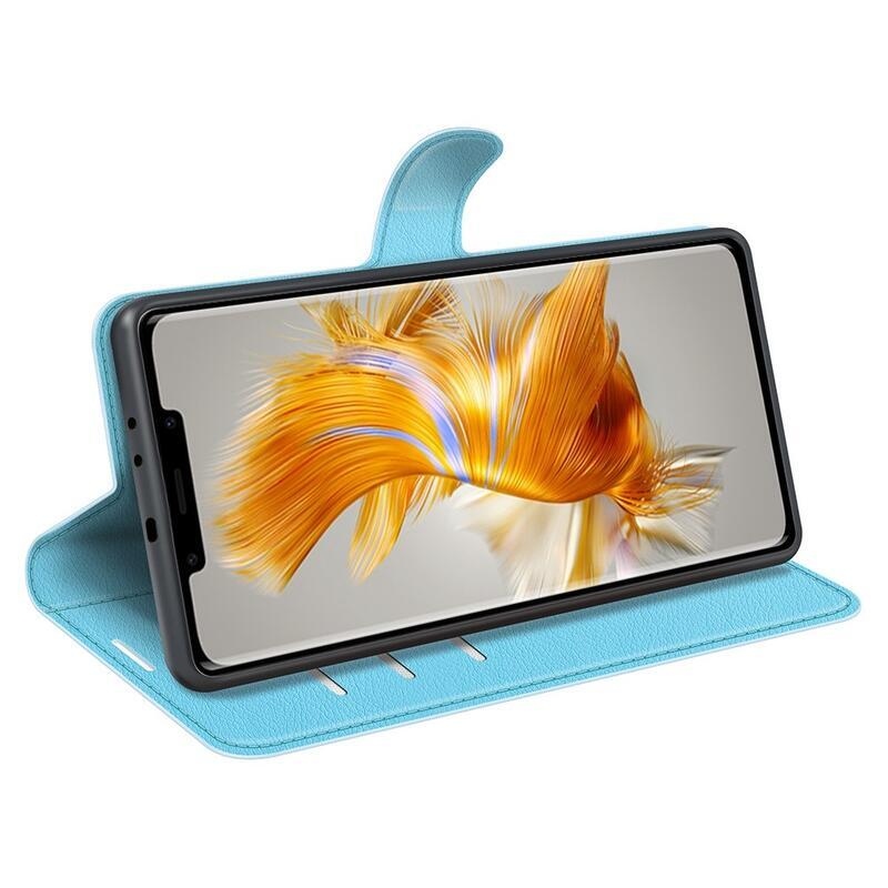 Litchi pénztárca tok Huawei Mate 50 Pro-hoz - kék